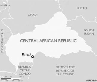 Map of Central African Republic