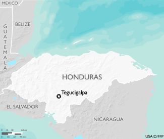 Map of Honduras