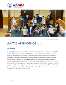 Juntos Aprendemos Fact Sheet Colombia 2024