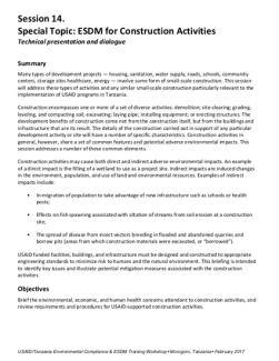 4.5-DAY BASIC EC-ESDM - Session 14: ESDM for Construction Activities