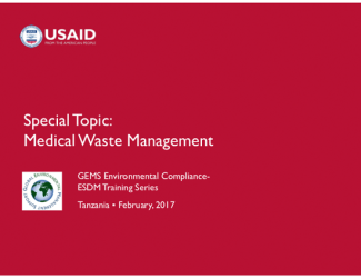 4.5-DAY BASIC EC-ESDM - Session 13: Medical Waste Management - Presentation