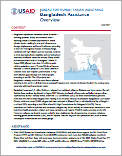 USAID-BHA Bangladesh Assistance Overview - June 2024