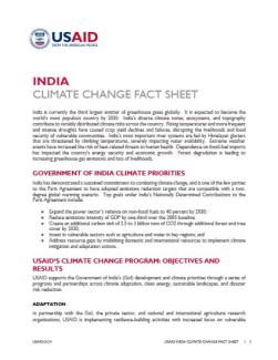 India Climate Change Country Profile