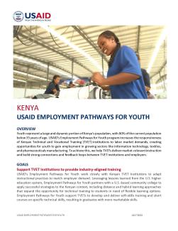 USAID EMPLOYMENT PATHWAYS FOR YOUTH