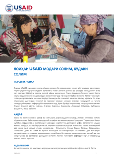 Лоиҳаи USAID «Модари солим, кӯдаки солим»