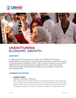 USAID/Tunisia Economic Growth Fact Sheet