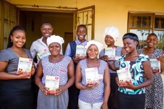 The team at Stina Foods, a local business that has grown with help from USAID, providing jobs and nutrition to families in Uganda.