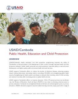 USAID/Cambodia - Public Health, Education and Child Protection Factsheet