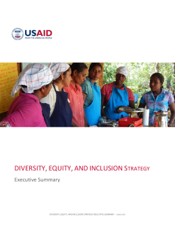 Diversity, Equity, and Inclusion Strategy - Executive Summary