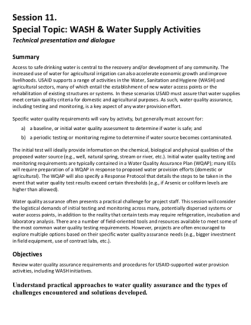 4.5-DAY BASIC EC-ESDM - Session 11: WASH & Water Supply Activities