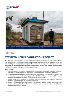 Western Kenya Sanitation Project cover