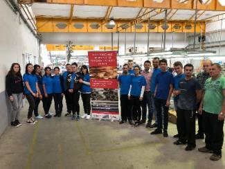 Newly trained and hired workers of the Prevent Step factory in Bugojno, Bosnia and Herzegovina