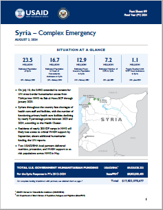 2024-08-02 USG Syria Complex Emergency Fact Sheet #9