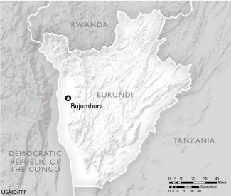 Map of Burundi