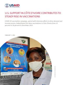 U.S. Support in Côte D'ivoire Contributes To Steady Rise In Vaccinations