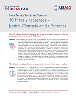 10 Mitos y realidades - Justica Centrada en Las Personas