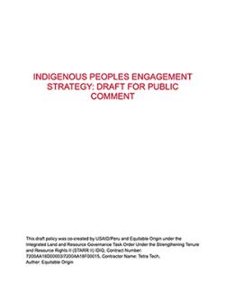 Cover for the Indigenous Peoples Engagement Strategy: Draft for public comment