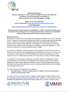 BIFAD Public Meeting Monday, September 11, 2023