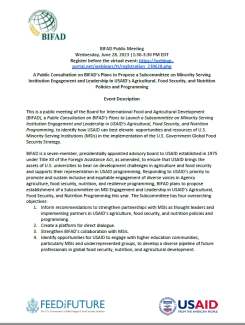 BIFAD Public Meeting Wednesday, June 28, 2023