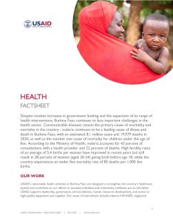 Burkina Faso Health Fact Sheet