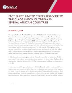 FACT SHEET: United States Response to the Clade I Mpox Outbreak in Several African Countries