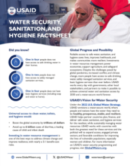 Factsheet: Water Security, Sanitation, and Hygiene at USAID