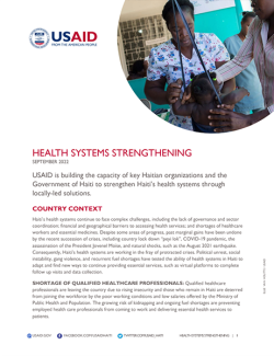 USAID/Haiti: Health System Strengthening Fact Sheet Thumbnail 