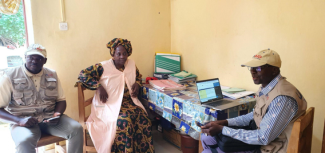 Madame Mariame Diaby (middle) is a counselor in the Fistula Unit at the Kindia Regional Hospital