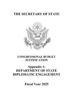 Appendix 1: Department of State Diplomatic Engagement