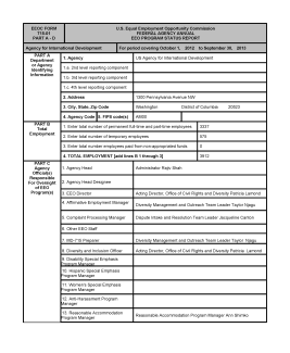 Equal Employment Opportunity (EEO) Program Status Report – FY 2021