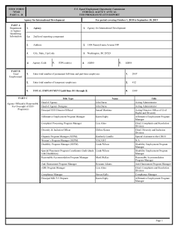 Equal Employment Opportunity (EEO) Program Status Report – FY 2019