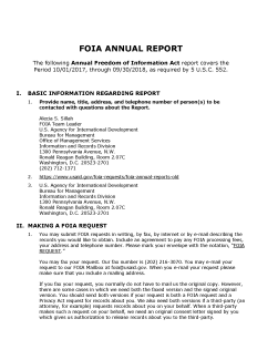 FOIA Annual Report - FY 2018