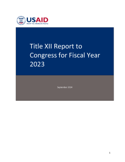 Title XII Report to Congress, FY 2023