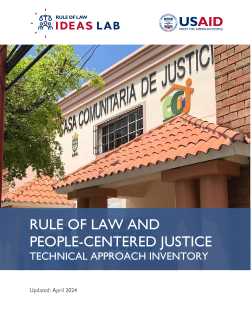 Rule of Law and People-centered Justice Technical Approach Inventory