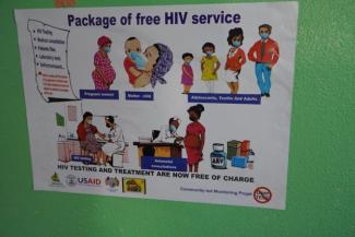 Posters for hospital informing that HIV testing and treatment are now free of charge