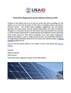 Newsletter cover with solar panel photo