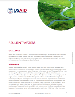 Resilient Waters Fact Sheet 