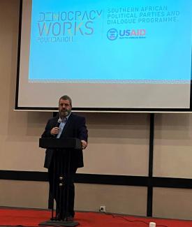 USAID Southern Africa Mission Director, Andy Karas at the DWF Meeting in Maseru, Lesotho