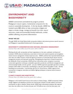 USAID Madagascar ENV Fact Sheet