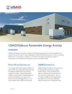 USAID/Djibouti Renewable Energy Activity