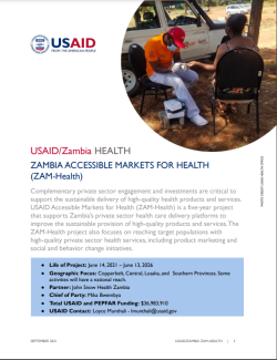  Zambia Accessible Markets for Health