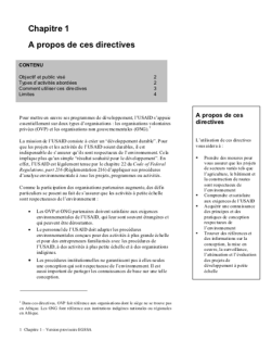 EGSSAA Chapitre 1: A Propos de ces directives