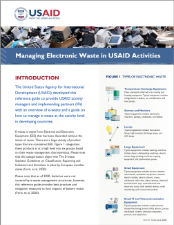 Managing Electronic Waste in USAID Activities Factsheet