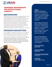 Expanded Partnerships for Institutional Capacity Factsheet 