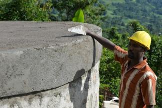 USAID water and sanitation programs help communities in Ethiopia build water tanks and reservoirs to provide clean drinking water. Photo credit: AECOM.