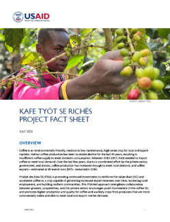 Thumbnail for HAITI Kafe Tyot se Riches Activity Fact sheet 2023