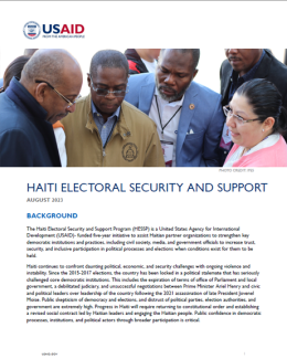 Haiti Electoral Security and Support