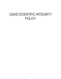 USAID Scientific Integrity Policy