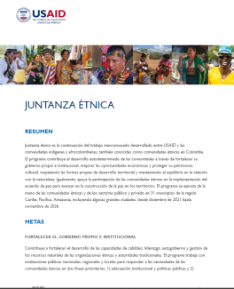 Juntanza Etnica Fact Sheet