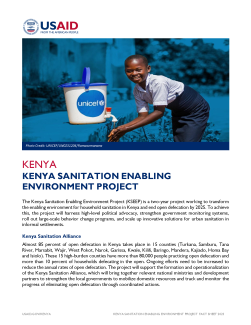 Kenya Sanitation Enabling Environment Project cover